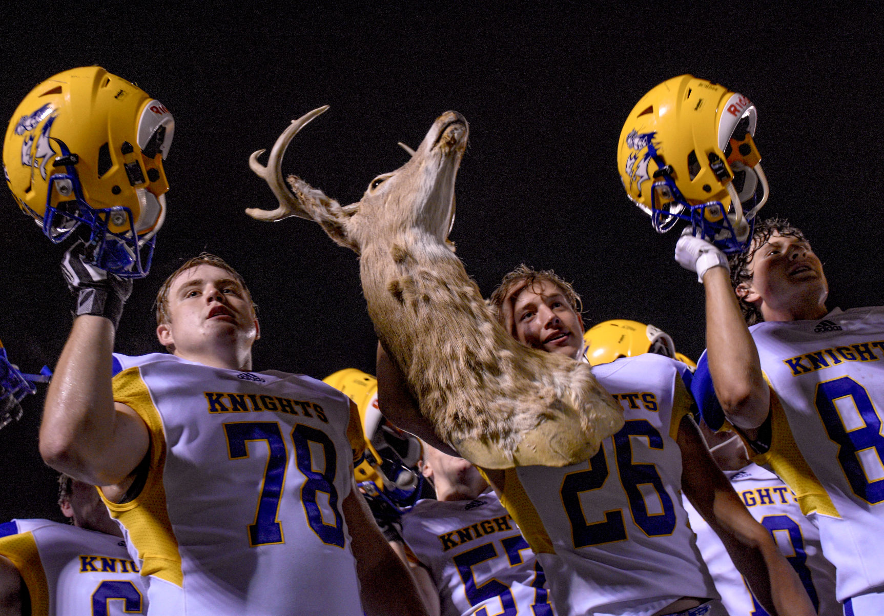 St. Francis Borgia's Mitchel Gildehaus, Zach Hellebusch and Elijah Humphreys